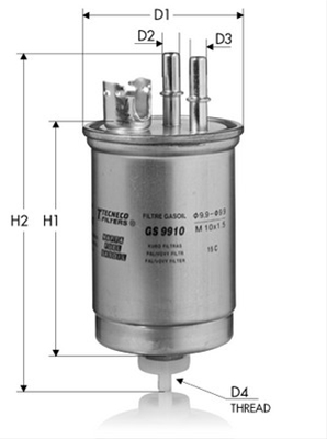 Imagine pentru produsul „FILTRU COMBUSTIBIL - TECNECO"