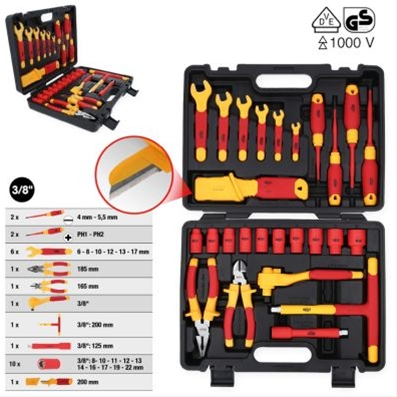 SET UNELTE CU IZOLATIE PTR AUTOVEHICULE HIBRID SI ELECTRICE, 26 PCS