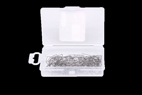 CLEMA PTR REPARATII IN FORMA DE V DIAM. 0,6 MM, 100 DE BUCATI