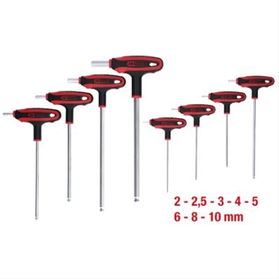 Imagine pentru produsul „CHEIE HEX CU MANER IN T SI CAP SFERIC 8 PCS"