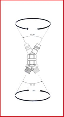 ARTICULATIE ROTATIVA 1/4 DIN METAL CU NIPLU, 46MM