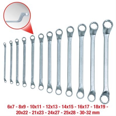 Imagine pentru produsul „SET CHEI INELARE 12 PCS, COTITE, 632MM"