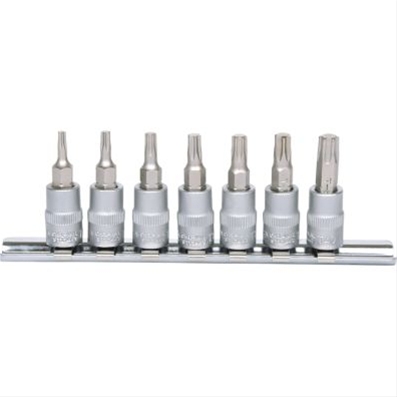 SET TUBULARE 1/4 CU BIT TORX T10T40 7 PCS,