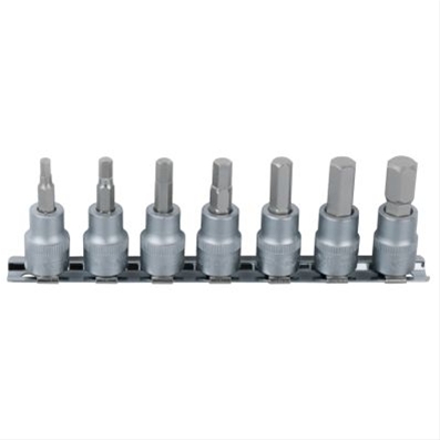Imagine pentru produsul „SET TUBULARE 1/4 CU BIT HEXAGONAL, 7 PCS, 2,58MM"
