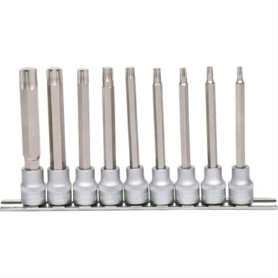 SET CAPETE DE CLICHET TORX CU BIT 3/8, LUNG 9 PCS, T20T60