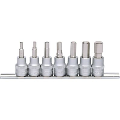 SET CLICHET 3/8 CU LOCAS INT. HEX., 7 PCS