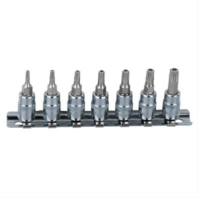 Imagine pentru produsul „SET TUBULARE 1/4 CU BIT TORX TB10TB40 INGROPAT 7 PCS,"