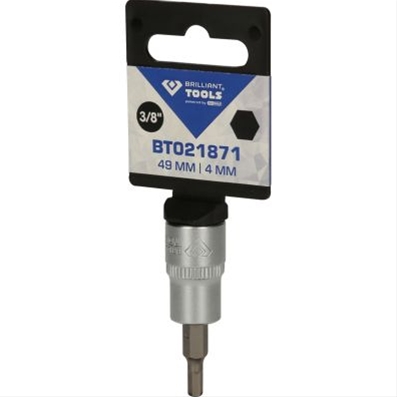 TUBULARA 3/8 CU IMBUS HEXAGONAL 4 MM-BRILLIANT TOOLS