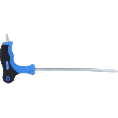 CHEIE UNGHIULARA CU MANER T TORX CU GAURA FRONTALA T27 X 150 MM-BRILLIANT TOOLS