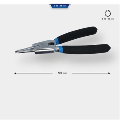 Imagine pentru produsul „CLESTE DREPT PTR INELE SEEGER PTR INELE DE SIGURANTA EXTERIOARE, 125 MM"