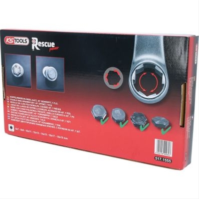 SET CHEI INELARE DUBLE RESCUEPOWER, COTITE, 7 PCS, 619MM