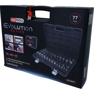 SET CHEI TUBULARE 1/4+3/8+1/2 TORX, 77 PCS