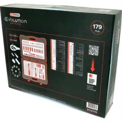 SET CHEI TUBULARE 1/4+3/8+1/2 , 179 PCS
