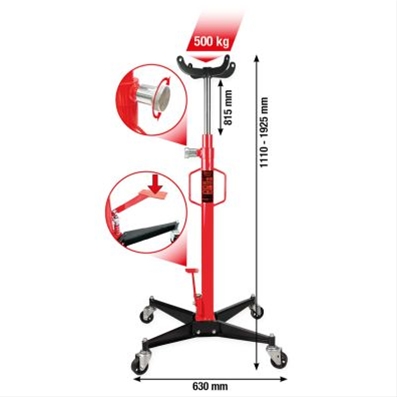 Imagine pentru produsul „CRIC HIDRAULIC PTR CUTIA DE VITEZE, 500 KG"