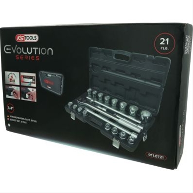 SET CHEI TUBULARE 3/4, 21 PCS, 6 LATURI