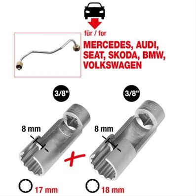 SET DE CHEI PT CONDUCTA DE INJECTIE 3/8, 2 PCS