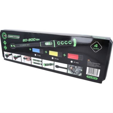 SET CHEIE DINAMOMETRICA CU CLICHET 1/2 20200 NM COMPETITION, 4 PCS