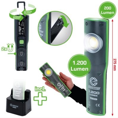 LAMPA DE LUCRU CU LED COMPETITION, INTENSITATE REGLABILA, 1200 LUMENI