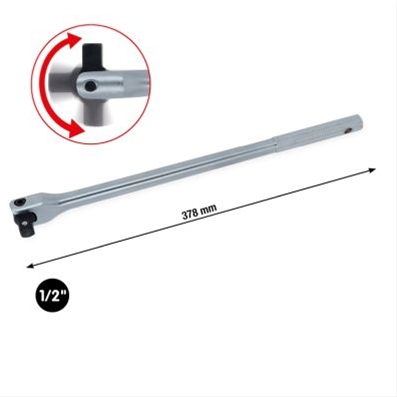 CHROME+ BREAKER BAR, 1/2, 380MM