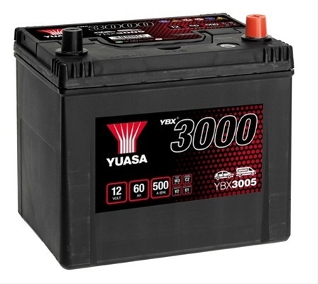 Imagine pentru produsul „ACUMULATOR YUASA 3000 ASIA 12V 60AH 500A 231X173X225 +DR"