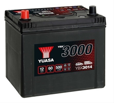 Imagine pentru produsul „ACUMULATOR YUASA 3000 ASIA 12V 60AH 500A 231X173X225 +STG"