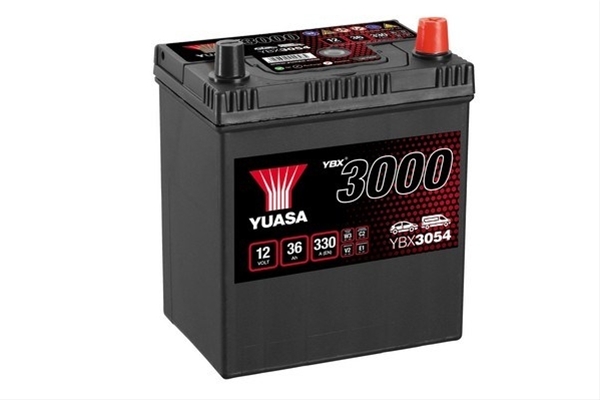 Imagine pentru produsul „ACUMULATOR YUASA 3000 ASIA 12V 36AH 330A 187X127X227 +DR"
