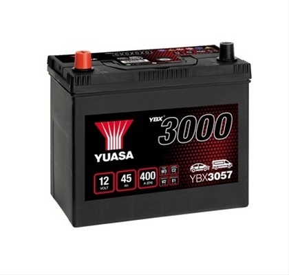 Imagine pentru produsul „ACUMULATOR YUASA 3000 ASIA 12V 45AH 400A 238X129X225 +STG"