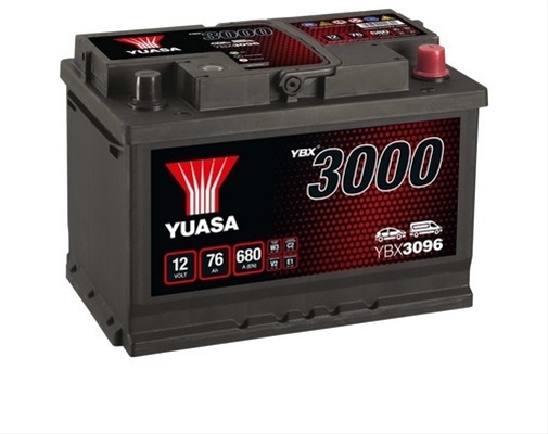Imagine pentru produsul „ACUMULATOR YUASA 3000 ASIA 12V 76AH 680A 278X175X190 +DR"
