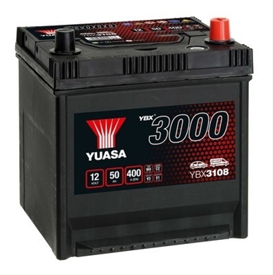 Imagine pentru produsul „ACUMULATOR YUASA 3000 ASIA 12V 50AH 400A 202X173X225 +DR"