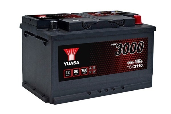 Imagine pentru produsul „ACUMULATOR YUASA 3000 ASIA 12V 80AH 760A 315X175X175 +DR"