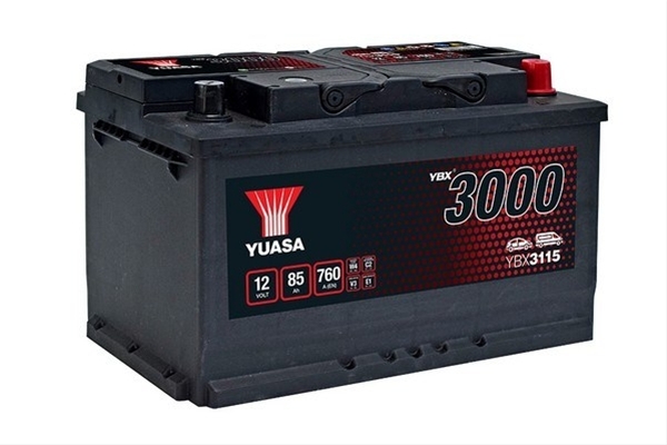 Imagine pentru produsul „ACUMULATOR YUASA 3000 ASIA 12V 85AH 760A 317X175X190 +DR"