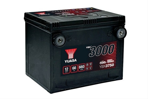 Imagine pentru produsul „ACUMULATOR YUASA 3000 USA 12V 66AH 660A 230X179X185 +STG"