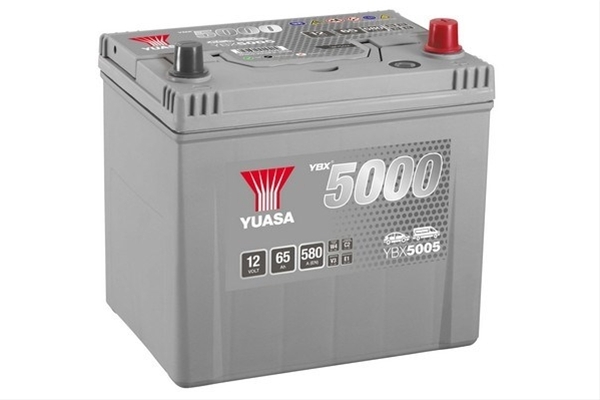 Imagine pentru produsul „ACUMULATOR YUASA 5000 ASIA 12V 65AH 580A 232X173X225 +DR"