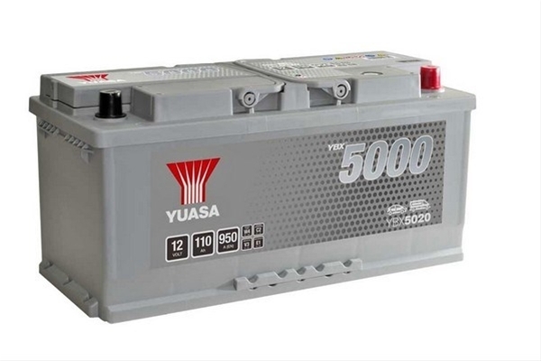 Imagine pentru produsul „ACUMULATOR YUASA 5000 SILVER 12V 110AH 950A 394X175X190 +DR"