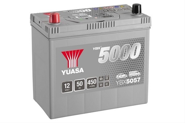 Imagine pentru produsul „ACUMULATOR YUASA 5000 ASIA 12V 50AH 450A 238X129X223 +STG"