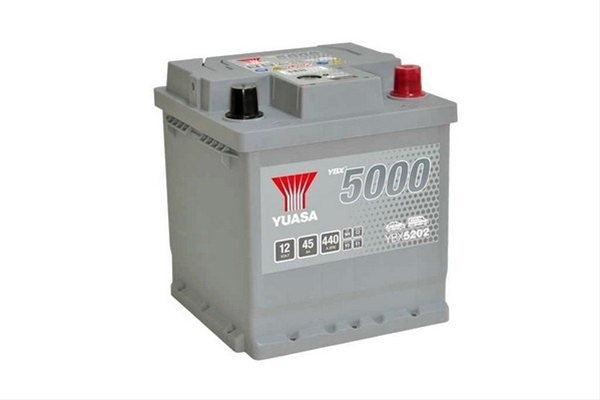ACUMULATOR YUASA 5000 SILVER 12V 45AH 440A 175X175X190 +DR