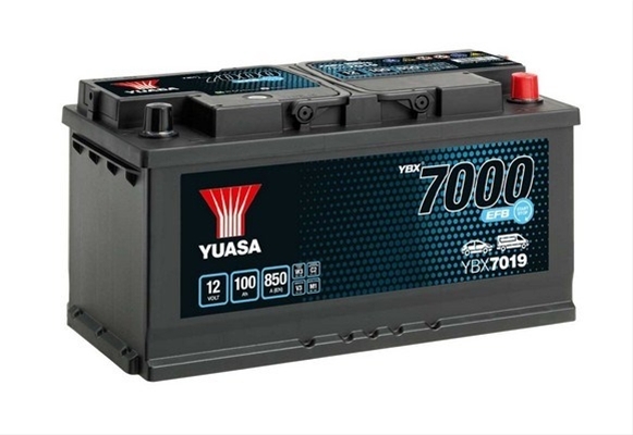 Imagine pentru produsul „ACUMULATOR YUASA 7000 EFB 12V 100AH 850A 353X175X190 +DR"
