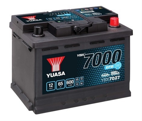 Imagine pentru produsul „ACUMULATOR YUASA 7000 EFB 12V 65AH 600A 243X175X190 +DR"