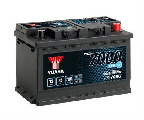 Imagine pentru produsul „ACUMULATOR YUASA 7000 EFB 12V 75AH 700A 278X175X190 +DR"