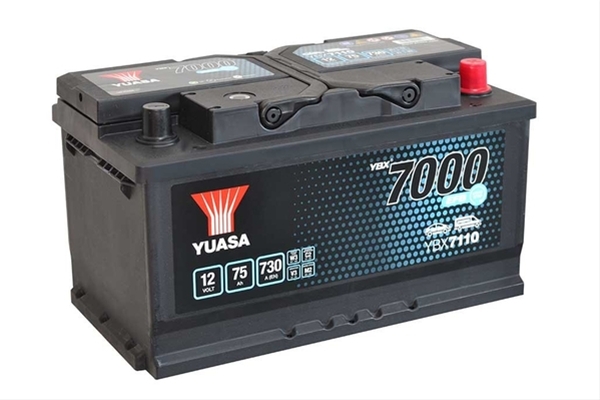 Imagine pentru produsul „ACUMULATOR YUASA 7000 EFB 12V 75AH 730A 315X175X175 +DR"