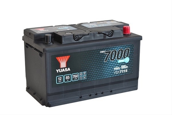 Imagine pentru produsul „ACUMULATOR YUASA 7000 EFB 12V 85AH 760A 317X175X190 +DR"