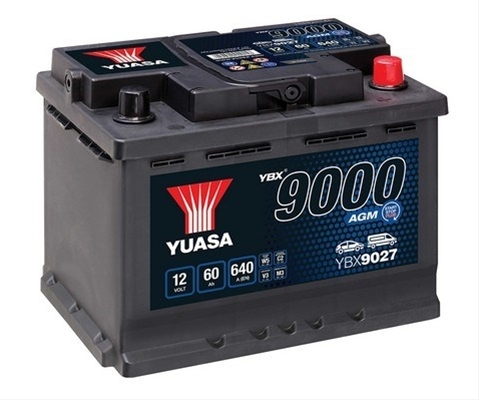 Imagine pentru produsul „ACUMULATOR YUASA 9000 AGM 12V 60AH 640A 243X175X190 +DR"