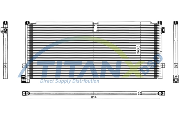 Imagine pentru produsul „CONDENSATOR A/C VOLVO FH12-FH16 TITAN-X"