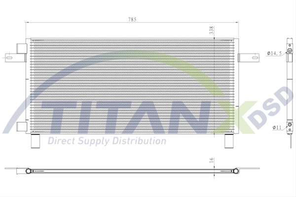 Imagine pentru produsul „CONDENSATOR A/C MAN TGA-TGS-TGX TITAN-X"