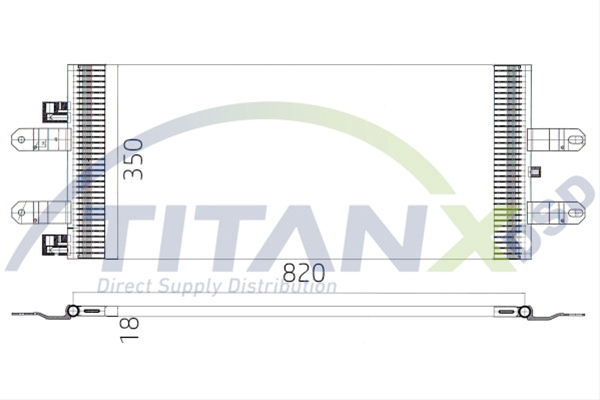 Imagine pentru produsul „CONDENSATOR A/C SCANIA R SERIES TITAN-X"