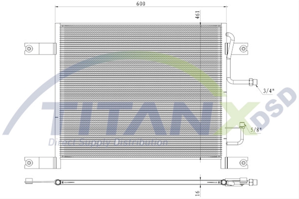 Imagine pentru produsul „CONDENSATOR A/C IVECO EUROTECH-EUROSTAR-EUROTRAKKER TITAN-X"