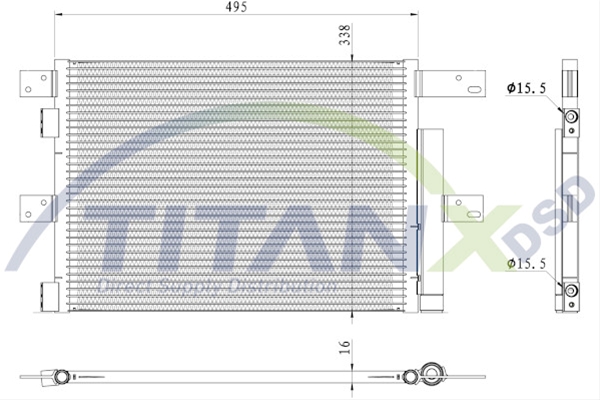 Imagine pentru produsul „CONDENSATOR A/C IVECO EUROCARGO TECTOR TITAN-X"