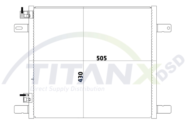 Imagine pentru produsul „CONDENSATOR A/C DAF LF45-LF55 TITAN-X"