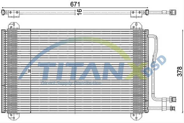 Imagine pentru produsul „CONDENSATOR A/C MB SPRINTER TITAN-X"