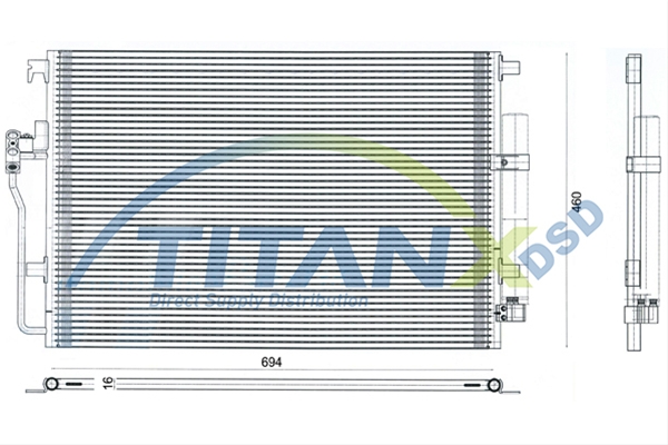 Imagine pentru produsul „CONDENSATOR A/C MB SPRINTER/VW CRAFTER TITAN-X"